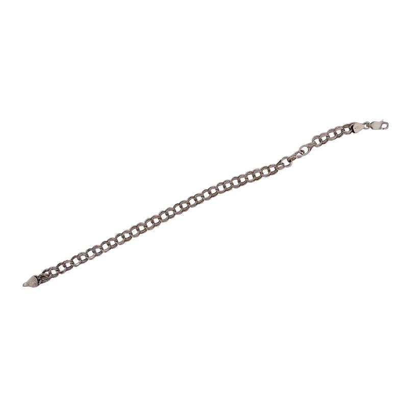 14 Karat White Gold Link Bracelet