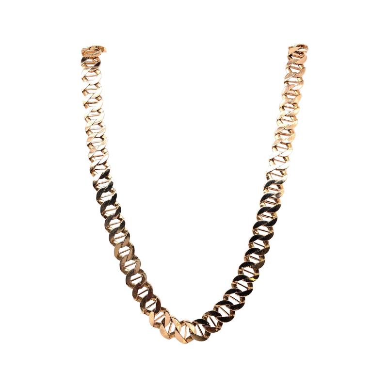 14 Karat Yellow Gold Fancy Link Necklace