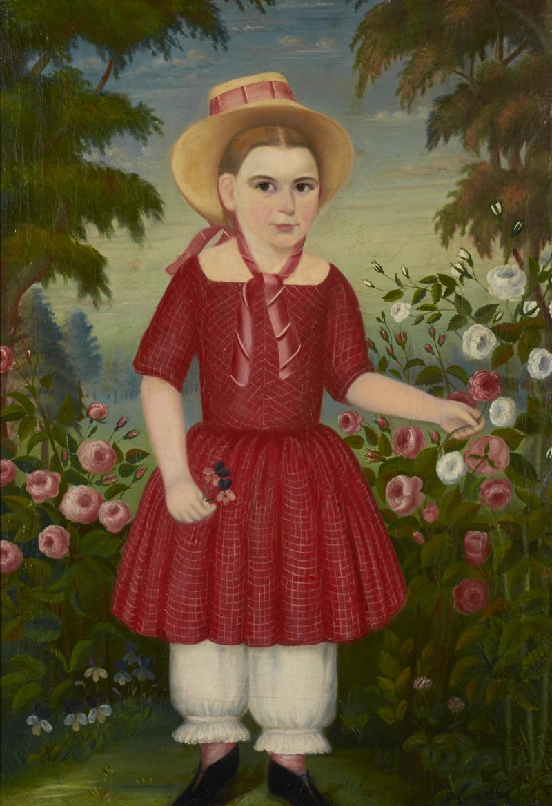 Girl in a Red Dress c 1850