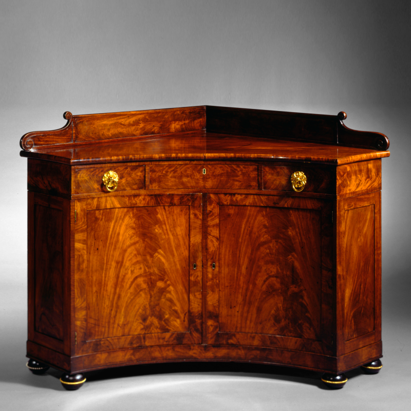 Rare Brass Mounted Mahogany Corner Commode