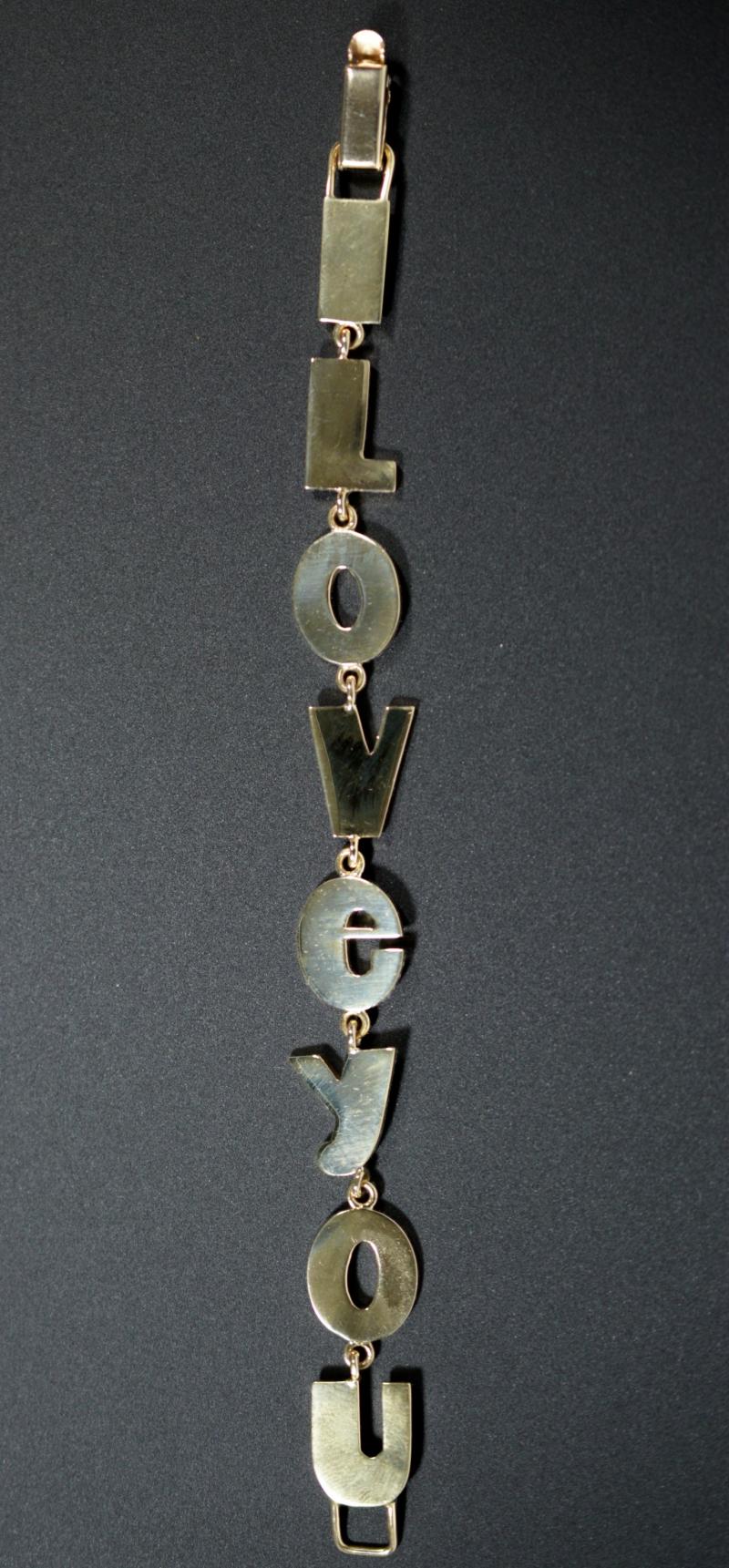 14K Gold I LOVE YOU Bracelet