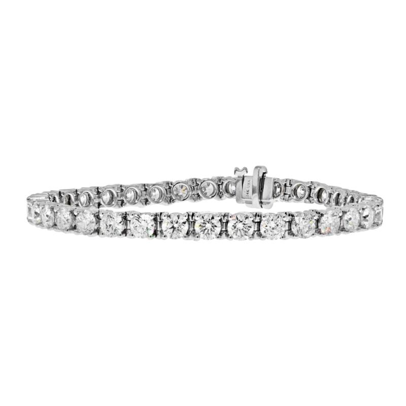 14K WHITE GOLD 10 37 CARAT ROUND CUT DIAMOND TENNIS BRACELET