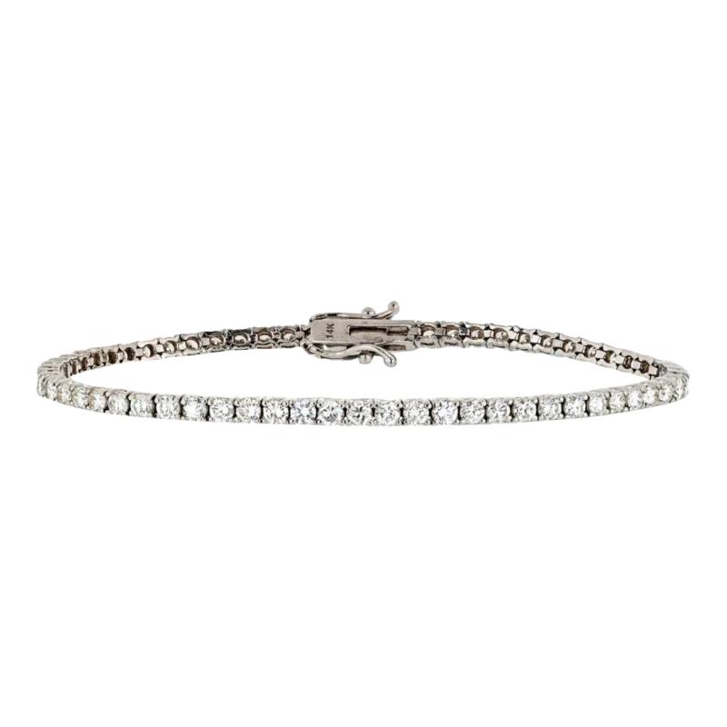 14K WHITE GOLD 4 28CTTW TENNIS BRACELET