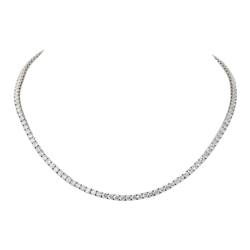 14K White Gold Diamond Riviera Riviera
