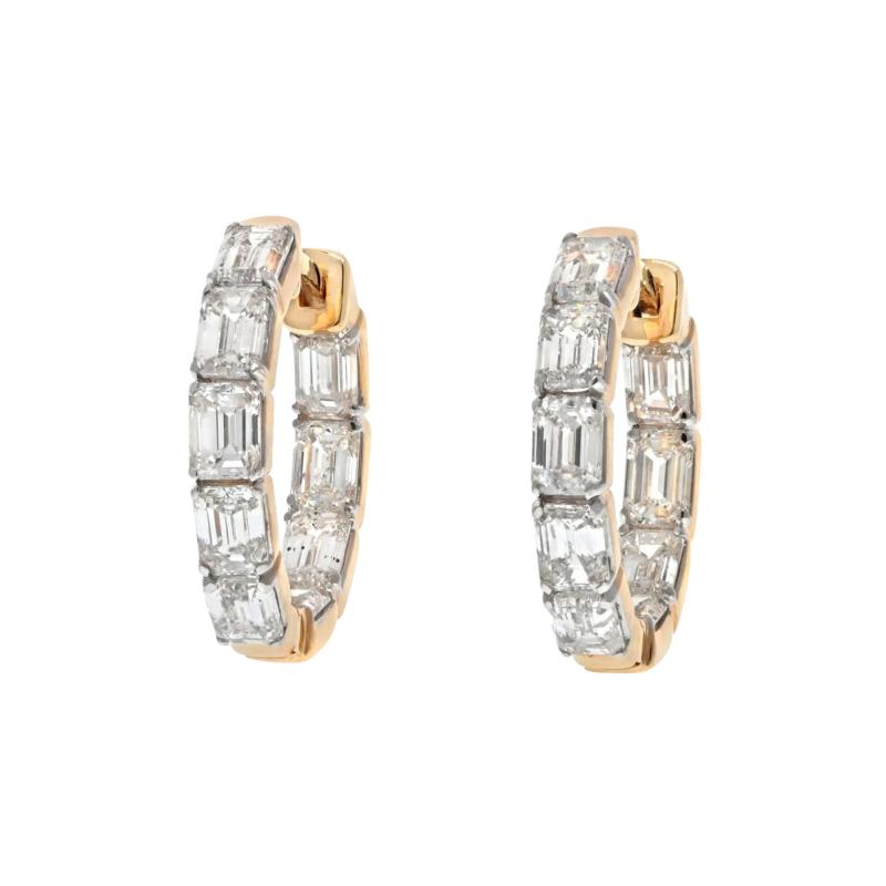 14K YELLOW GOLD 3 75 CARAT SMALL HOOP HUGGIE EARRINGS