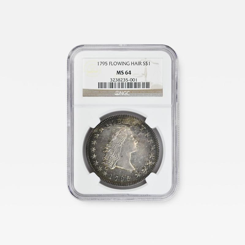 1795 1 Flowing Hair Dollar NGC MS64 3 Leaf Superb 