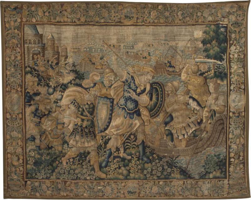 17TH CENTURY PALATIAL FLEMISH BAROQUE HISTORICAL TAPESTRY