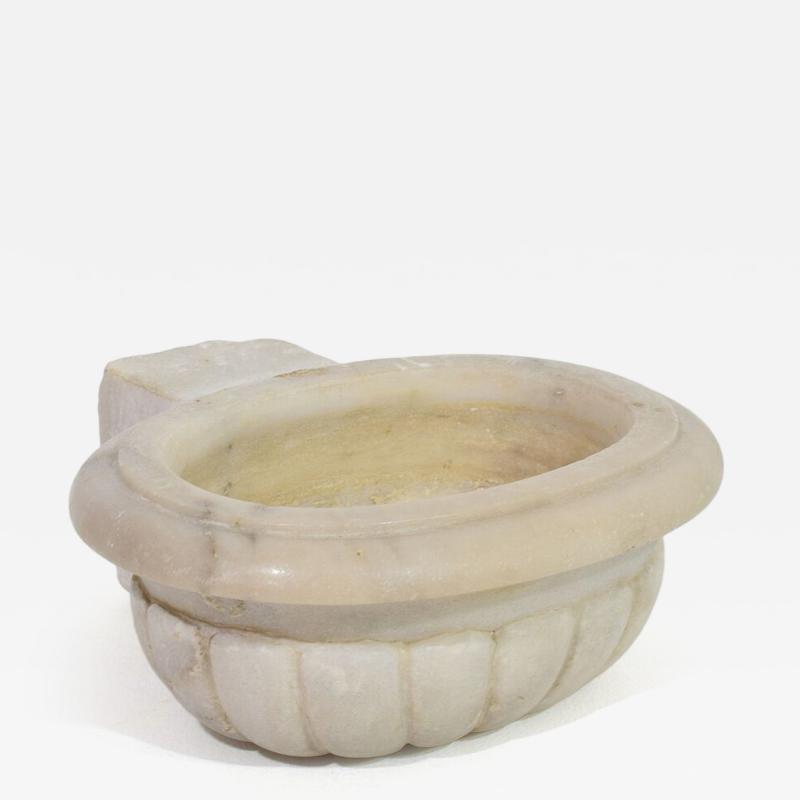 17th 18th Century Italian Baroque Marble Holy Water Font or Stoup