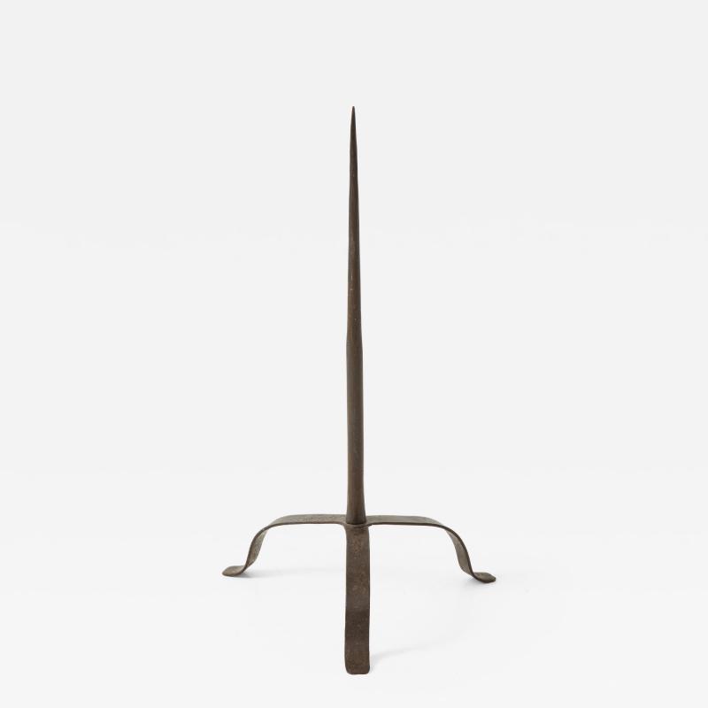 17th C Forged Iron Pricket Candlestick