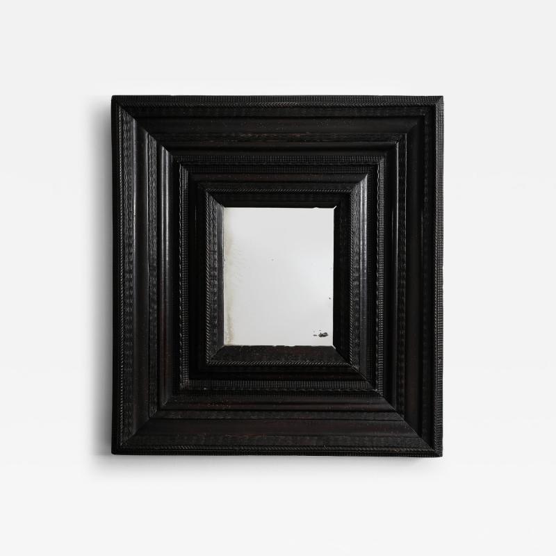 17th C Italian Ebonized Walnut Guilloch Mirror