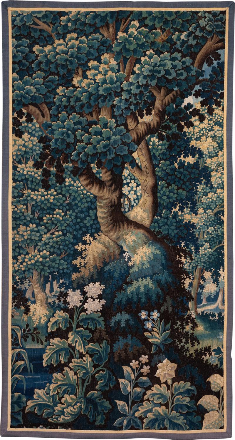 17th CENTURY FLEMISH VERDURE TAPESTRY FRAGMENT