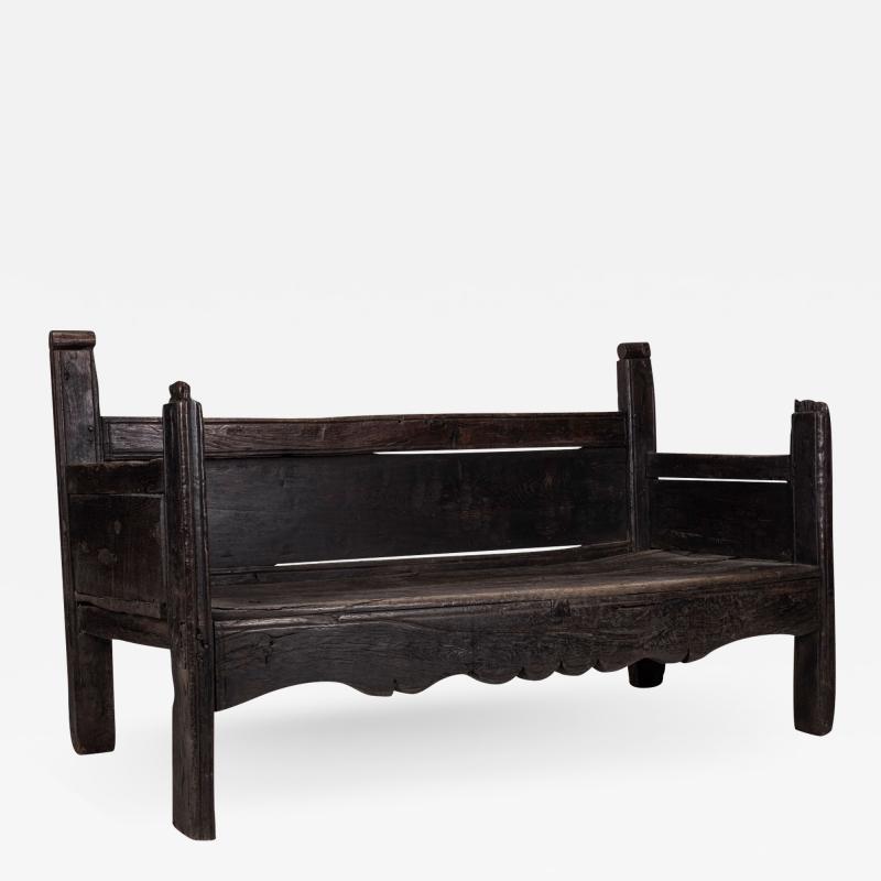 17th Century Spanish Oak Bench