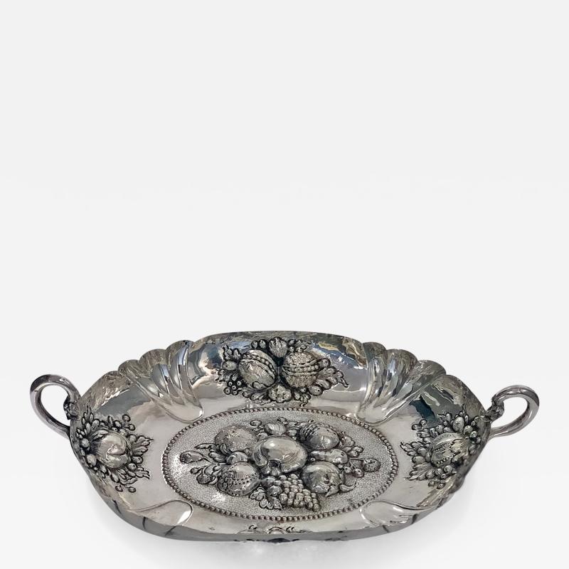 17th Century Style Silver Fruit Dish Germany Neresheimer C 1880