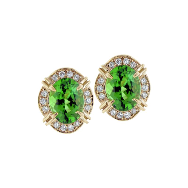 18 KARAT GREEN TOURMALINE EARRINGS