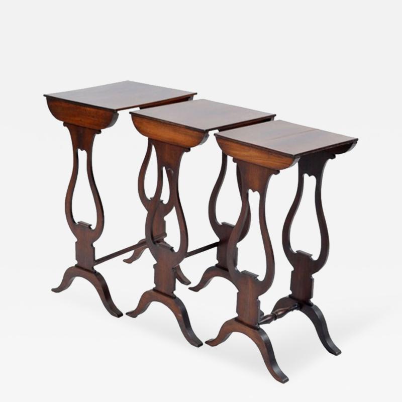 1850 s Georgian Mahogany Nesting Tables S 3 England