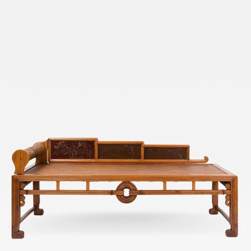 1880s Chinese Opium Elm Bed