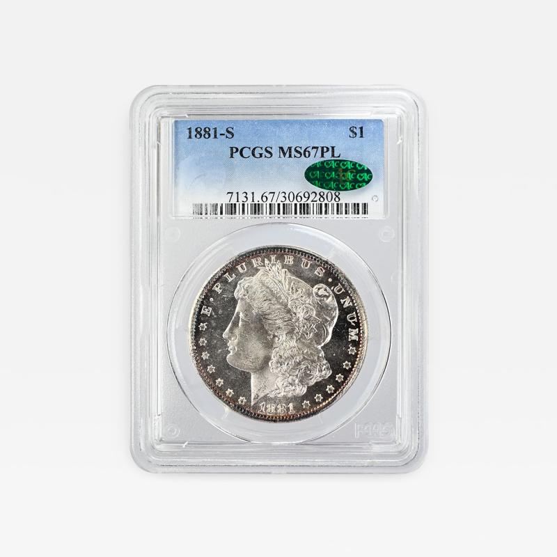 1881 S 1 Morgan Dollar PCGS MS67PL CAC