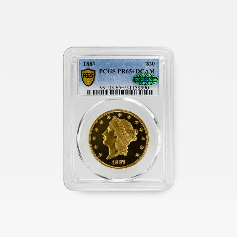 1887 20 Liberty Head PCGS PR65 DCAM CAC