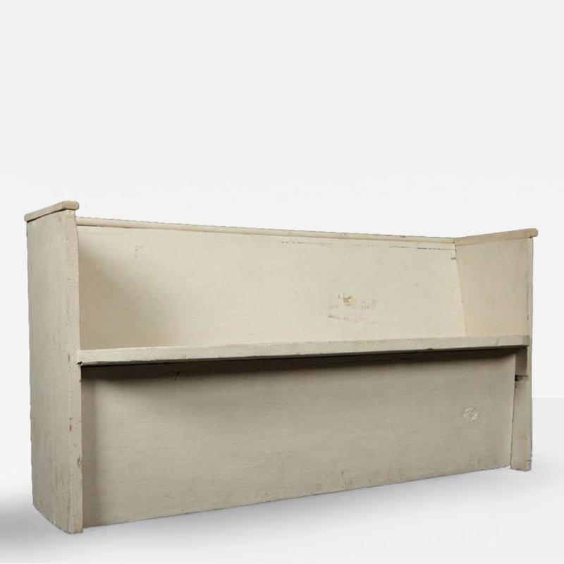 1890s White Washed Church Pew
