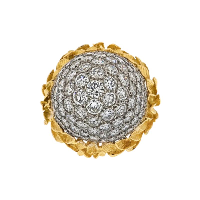 18K YELLOW GOLD BOMBE 10 00CTTW DIAMOND RING