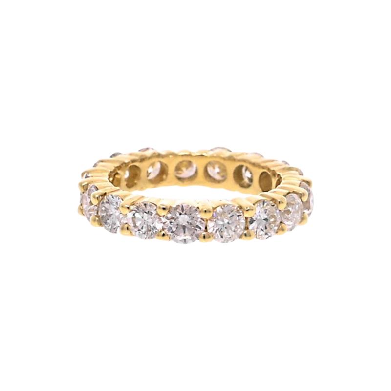 18K Yellow Gold 3 70cttw Round Diamond Eternity Ring