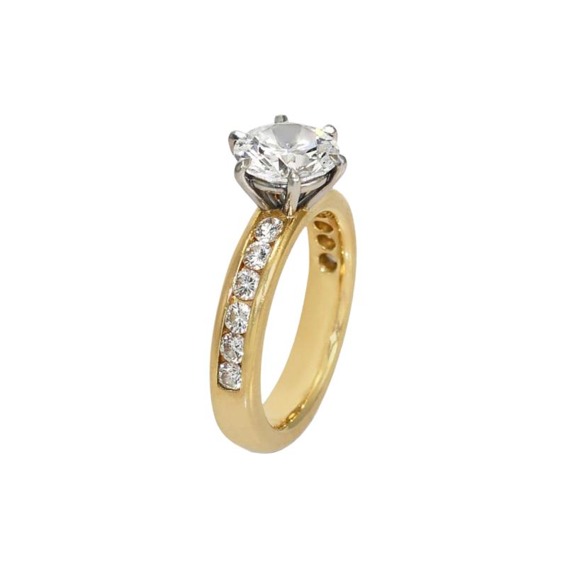 18K Yellow Gold Diamond Ring 1 78ct 7gr