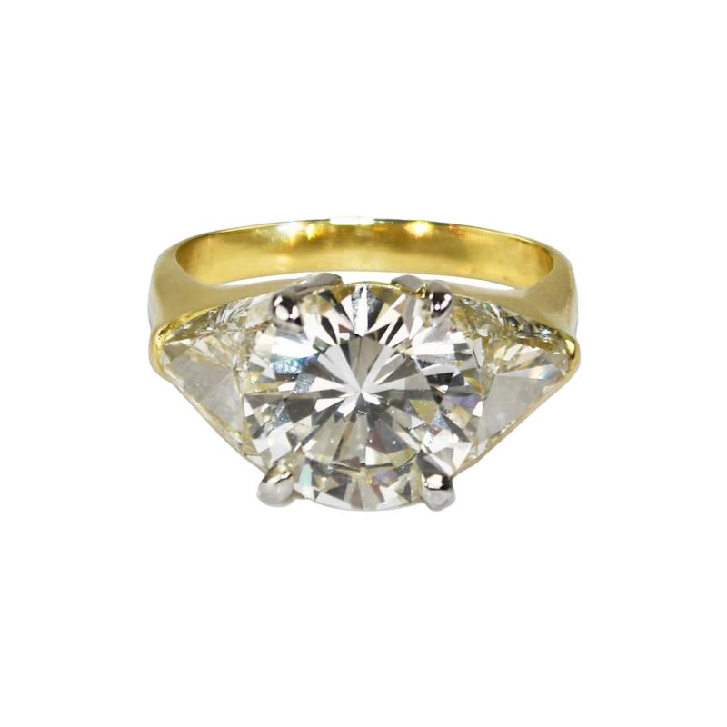 18K Yellow Gold GIA Certified Diamond Engagement Ring 6 73ct
