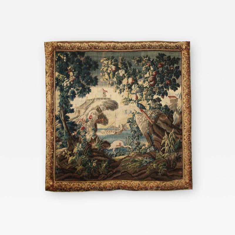 18TH CENTURY AUBUSSON TAPESTRY AFTER J B PILLEMENT IN THE CHINOISERIE TASTE