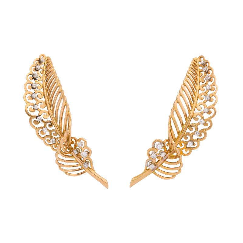 18k Gold Diamond Earrings