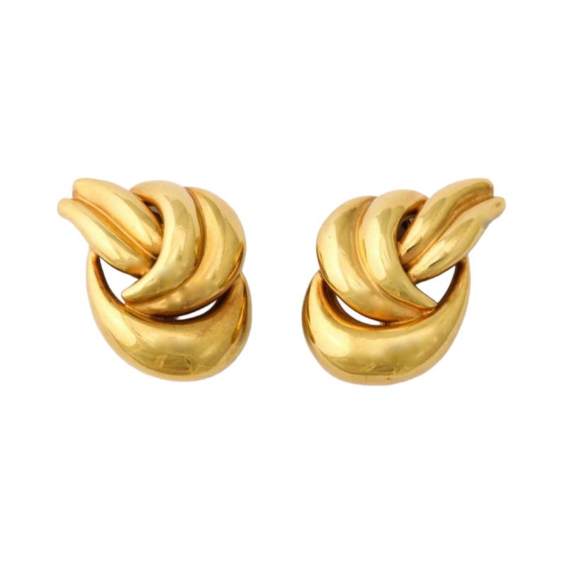 18k Gold Knot Earrings