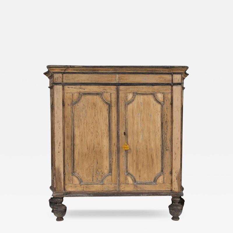 18th C Italian Birch Maple Wood Armoire Cabinet in the Baroque Style