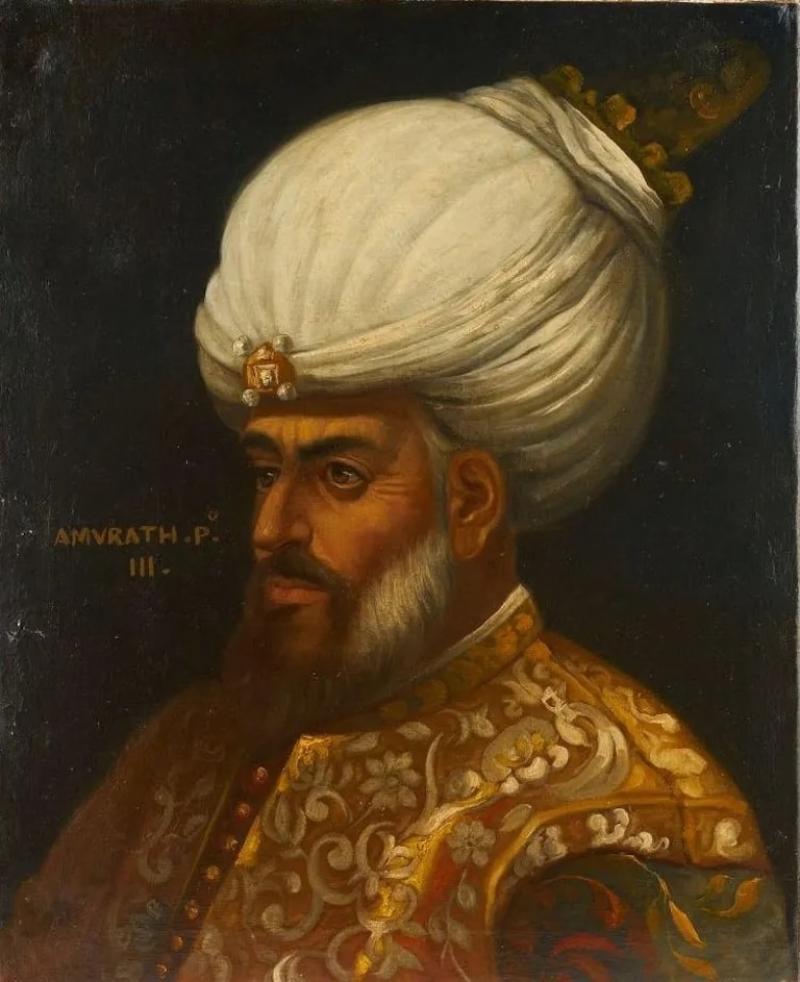 18th C Ottoman portrait of sultan Murat Venetian School