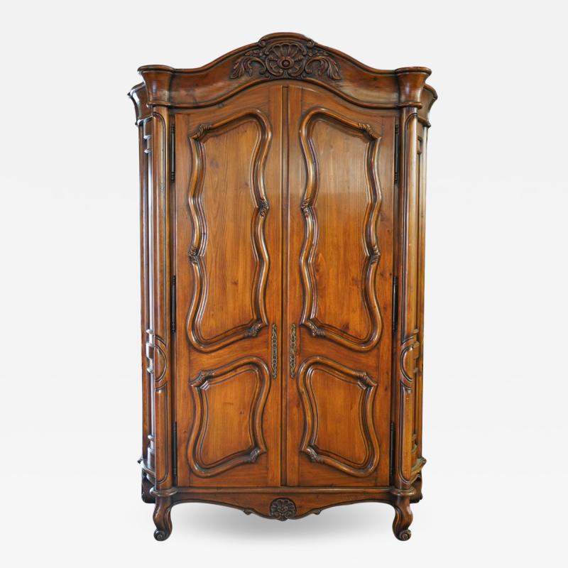 18th C Style Gregorius Pineo Italian Country Style Linen Press Armoire