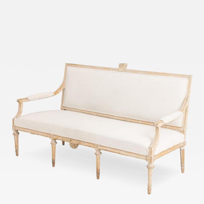 18th C Swedish Gustavian Period Sofa Bench In Original Patina