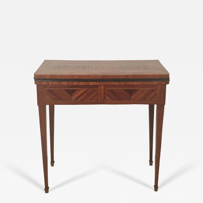 18th Cent Swedish Parquetry Inlaid Game Table Desk Neoclassical Louis XVI