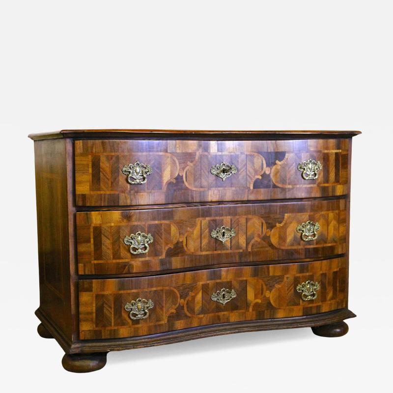 18th Century Baroque Chest Of Drawers With Marquetry Works Austria circa 1770