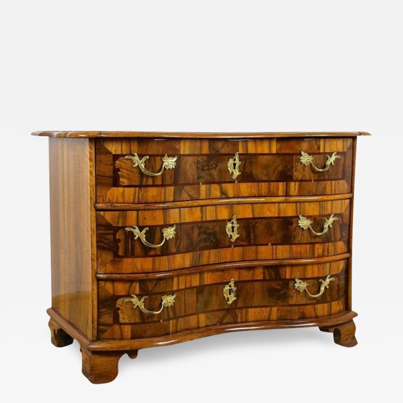 18th Century Baroque Nutwood Chest Of Drawers Commode South Germany ca 1760