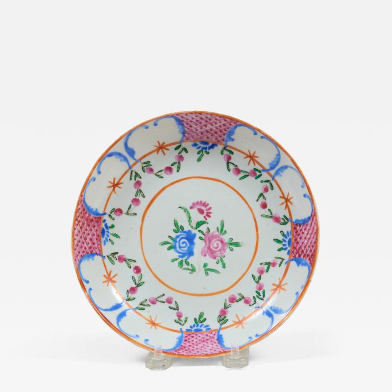 18th Century Chinese Export Famille Rose Plate