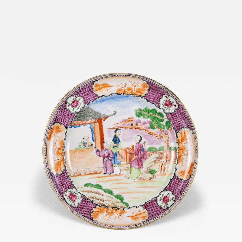 18th Century Chinese Qianlong Famille Rose Plate