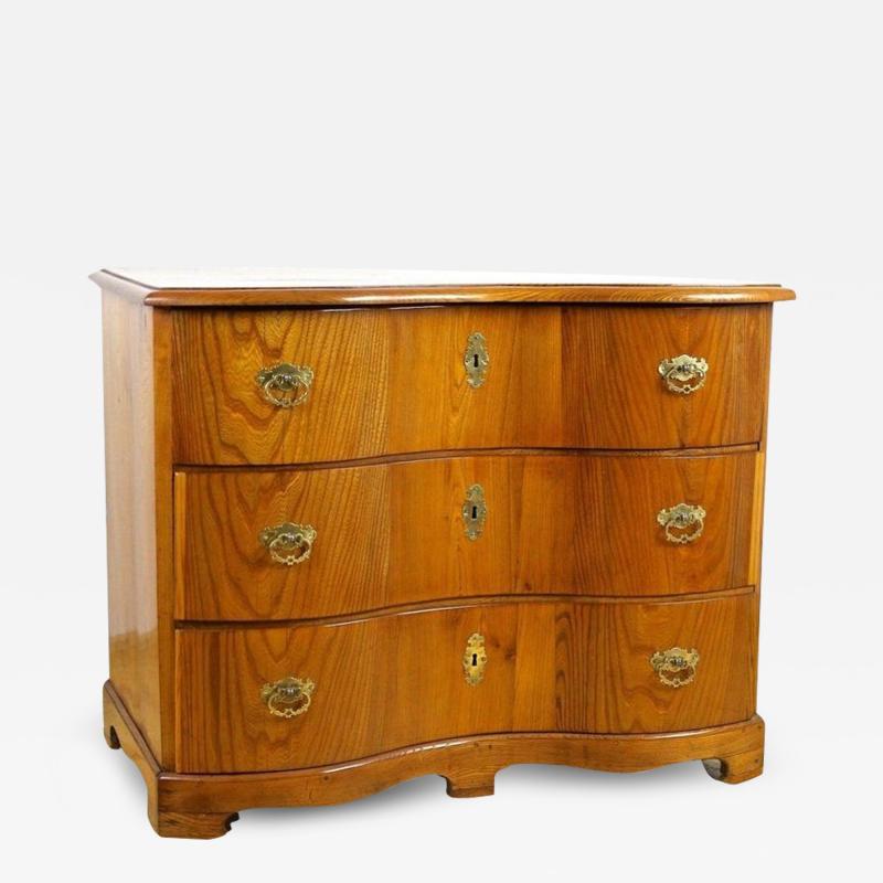 18th Century Elm Wood Baroque Chest Of Drawers South Germany ca 1770