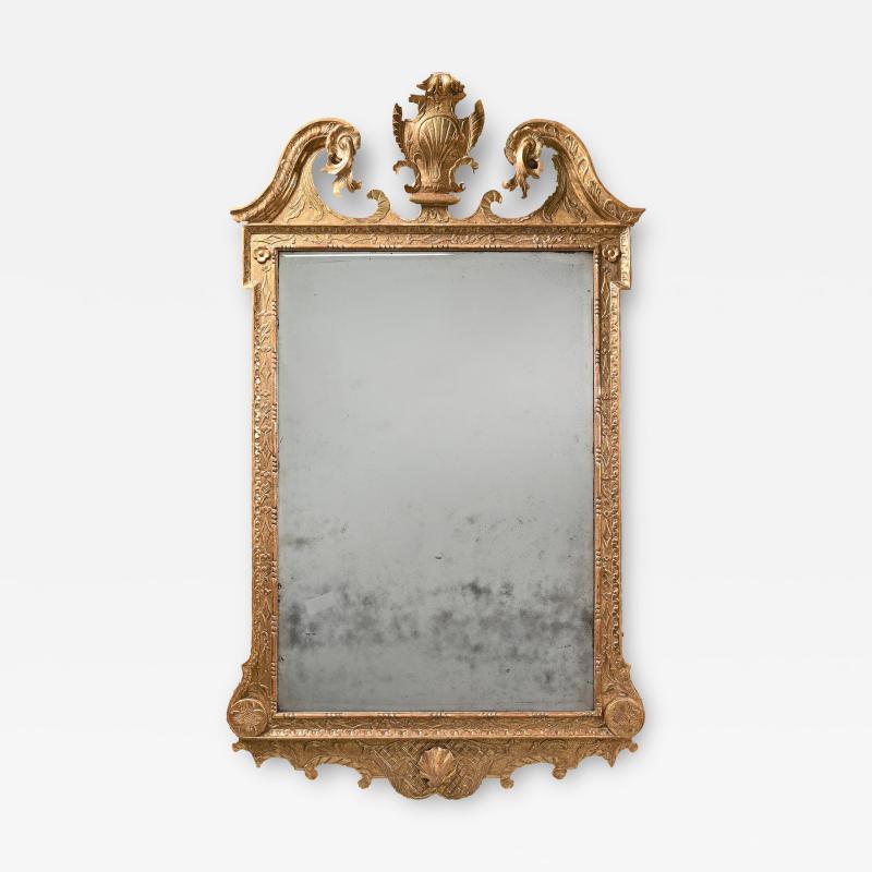 18th Century George II Period Carved Gesso and Giltwood Mirror