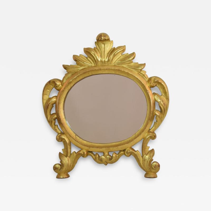 18th Century Italian Carved Giltwood Baroque Mirror