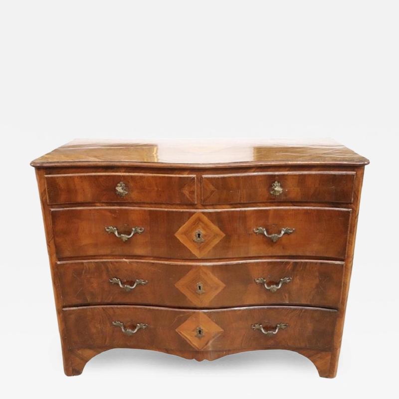 18th Century Italian Louis XV Walnut Antique Chest of Drawers Restored