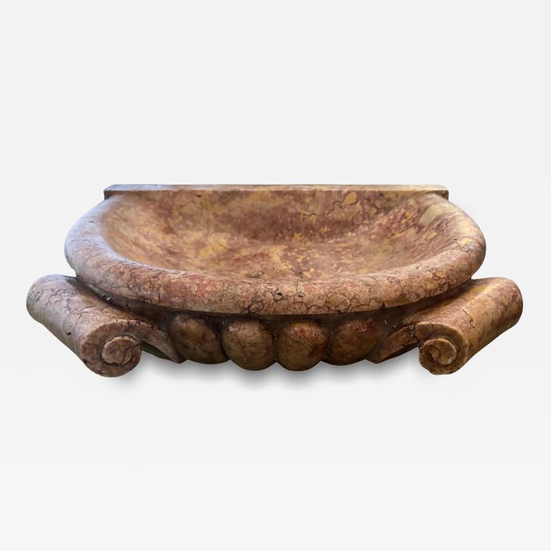 18th Century Italian Marble Bowl Or Holy Water Font