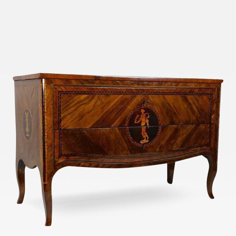 18th Century Italian Marquetry Chest Of Drawers Museum Quality Milan ca 1760