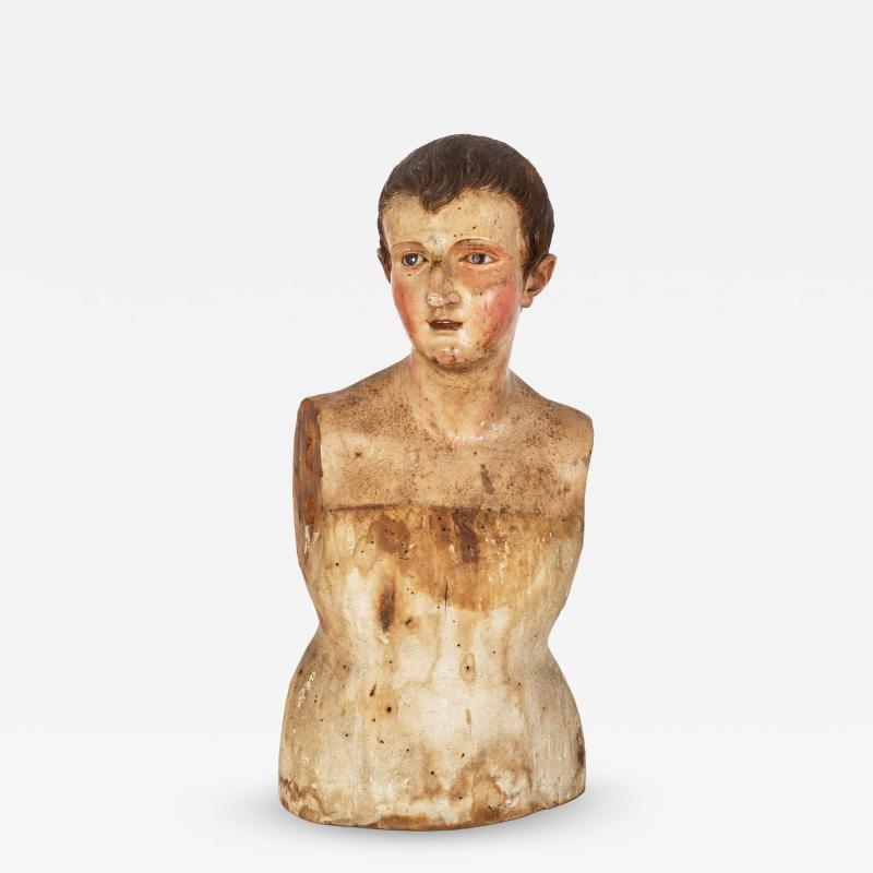 18th Century Italian Polychromed Nearly Life Size Santos Sculpture