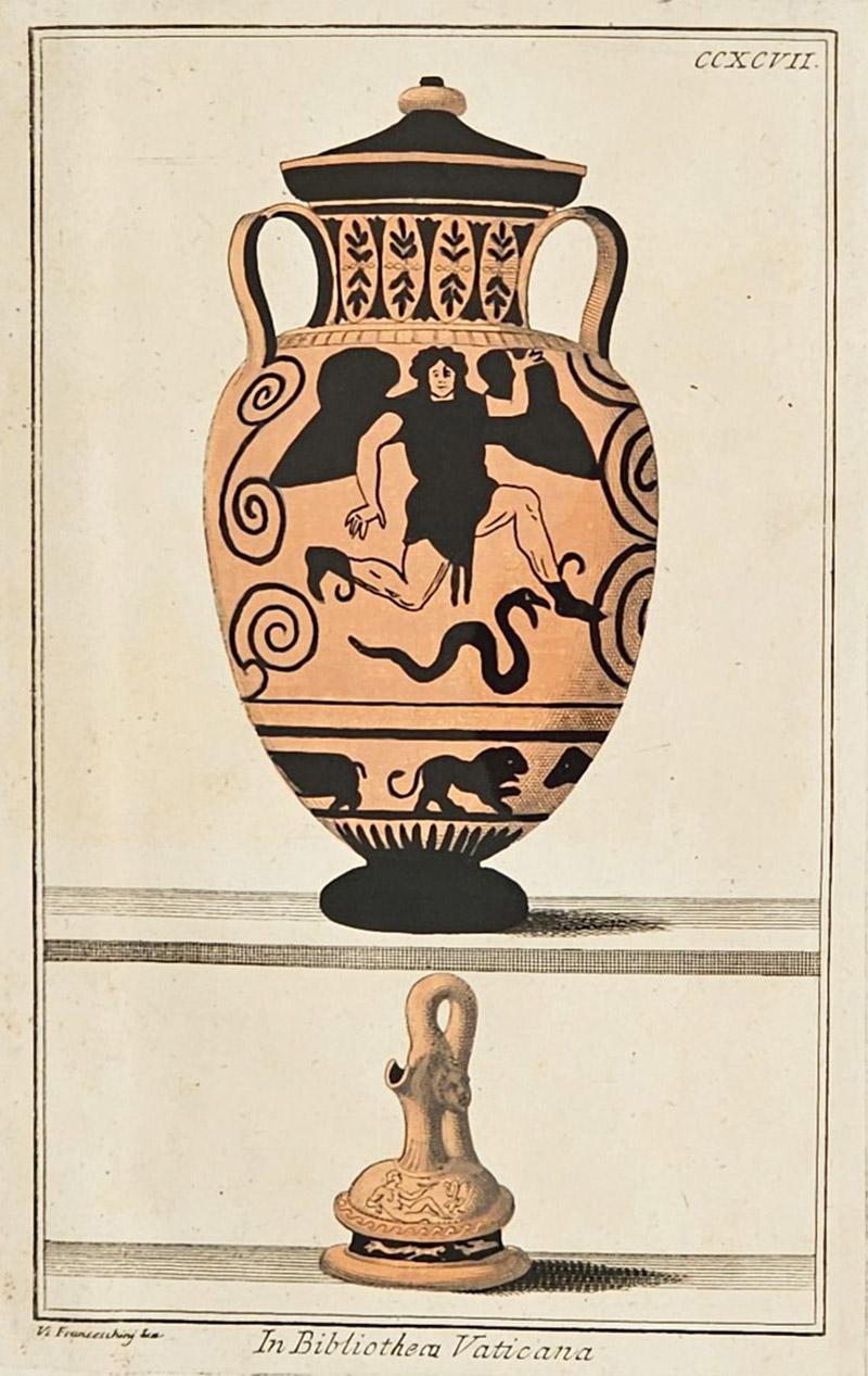 18th Century Italian Print of Ancient Greek Pottery