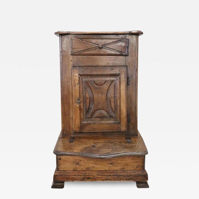 18th Century Italian Rare Antique Walnut Kneeler