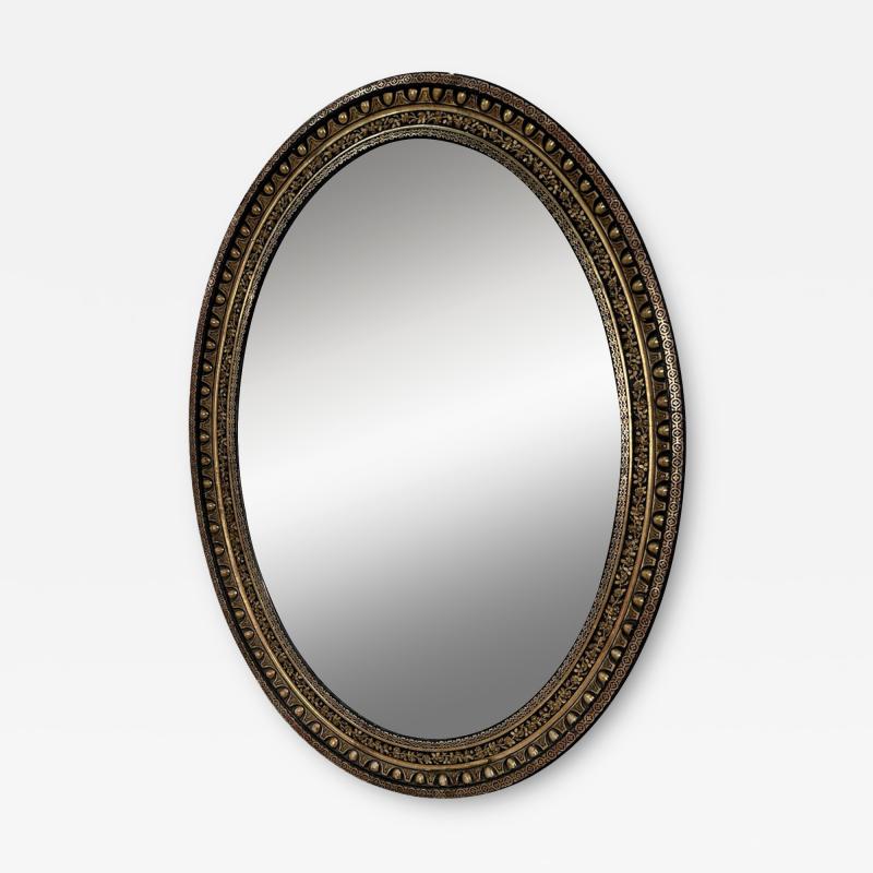 18th Century Italian Vintage Oversize Oval Wall Mirror