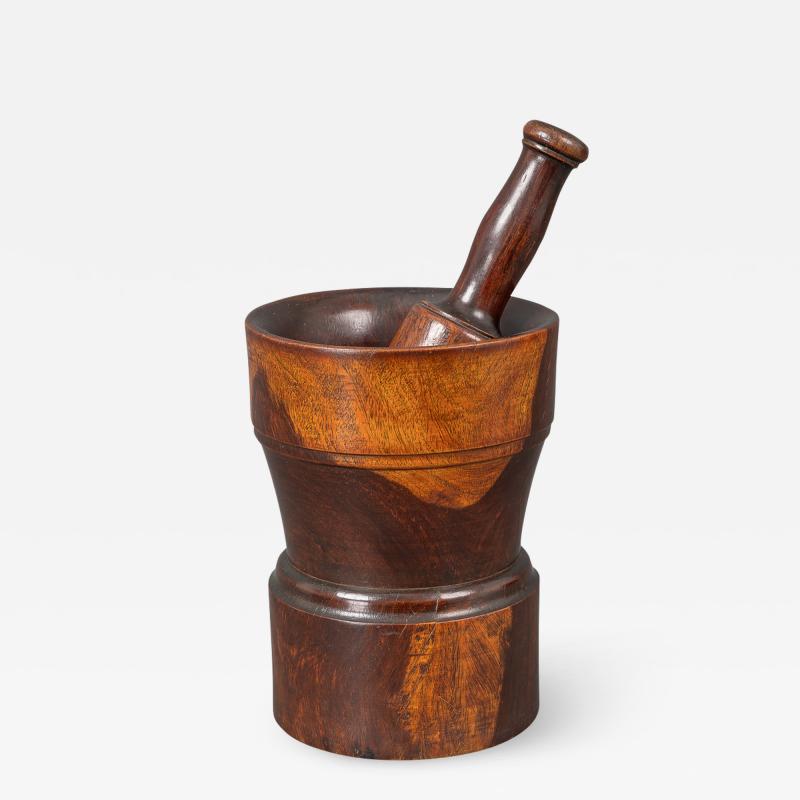 18th Century Lignum Vitae Pestle and Mortar